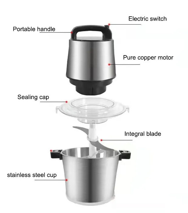 2023 hot sell yam pounder machine 6L 10L meat chopper fufu pounding blender portable multifunction mini electric meat grinder