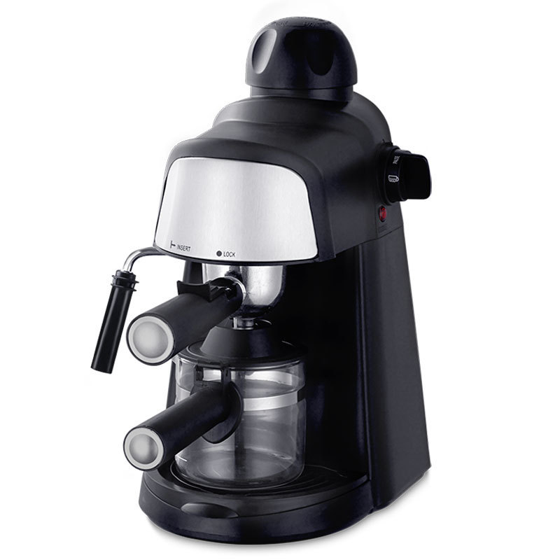 Home Office Coffee Maker 4 Cups Semi-Automatic Steam Wand Milk Froth Machine Integrated Small Espresso Coffee Machine