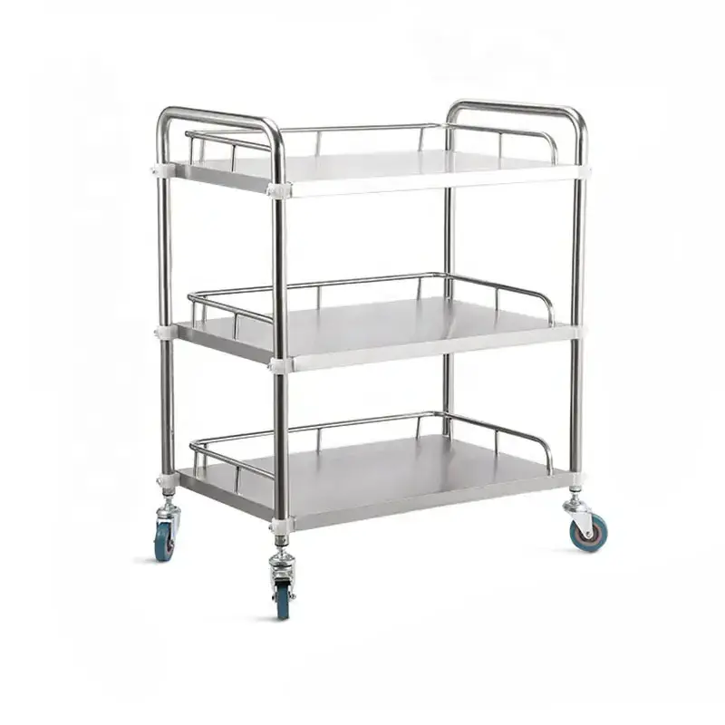 China Stainless Steel Breathing Machine Ventilator Medical Trolley For Loewenstein Ventilator