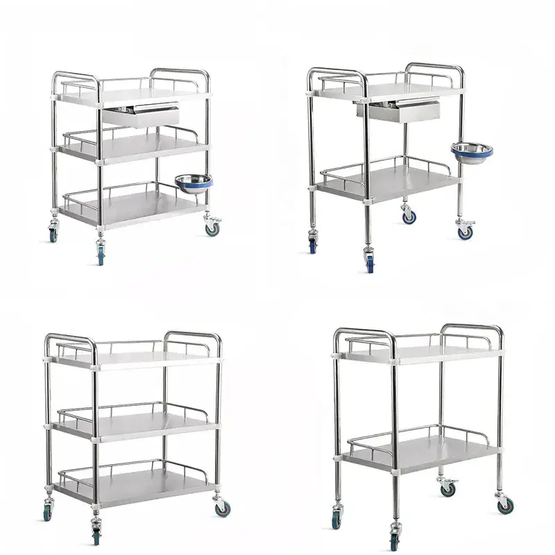 China Stainless Steel Breathing Machine Ventilator Medical Trolley For Loewenstein Ventilator