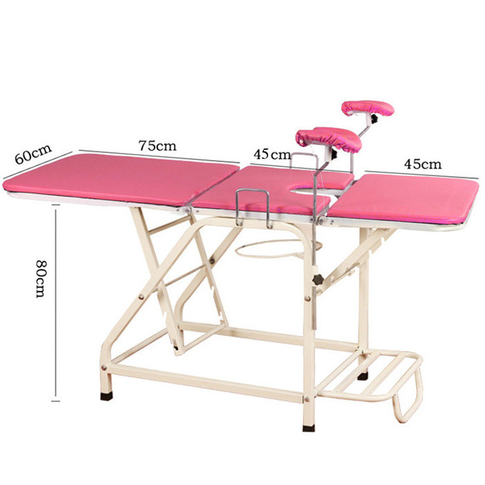 EU-GB205 Cheap Medical Manual Portable Gynecological Exam Table With Stirrups