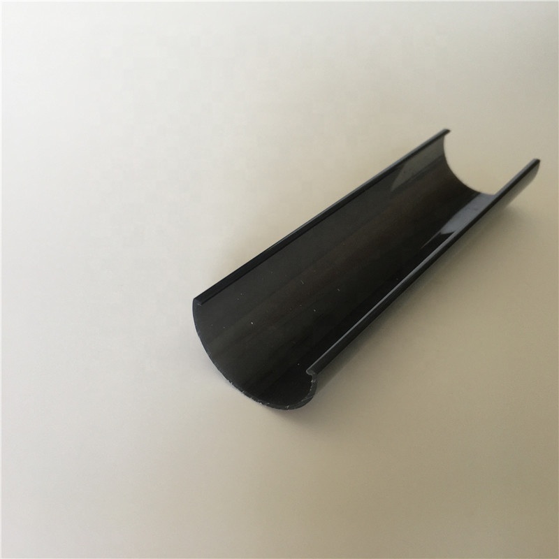 black linear plastic diffuser cover for aluminum led profile