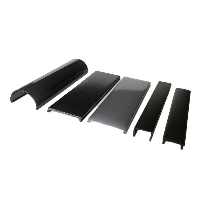 black linear plastic diffuser cover for aluminum led profile