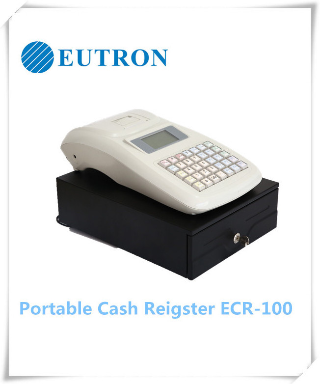 ECR handheld mini cash register with 58mm thermal printer can set shop logo with picture