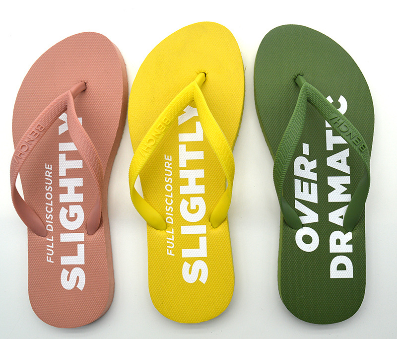 Customized logo flipflop cheap EVA rubber slippers colorful printed women slippers custom flip flop