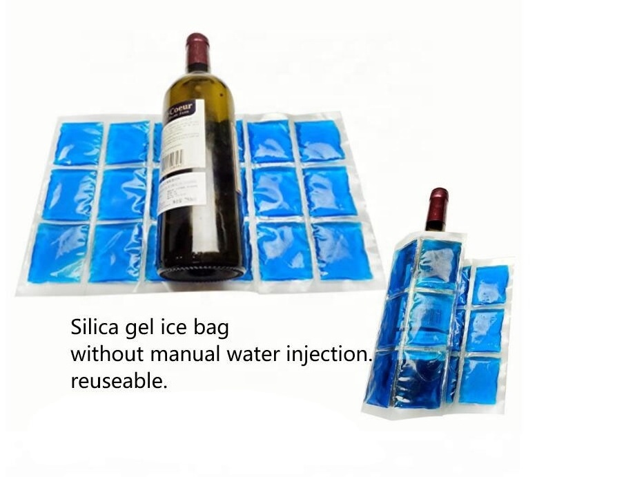 wholesale customized portable disposable reusable shipping gel dry ice pack bag with custom logo for food shipping