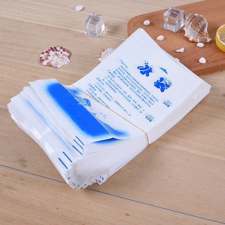 wholesale customized portable disposable reusable shipping gel dry ice pack bag with custom logo for food shipping