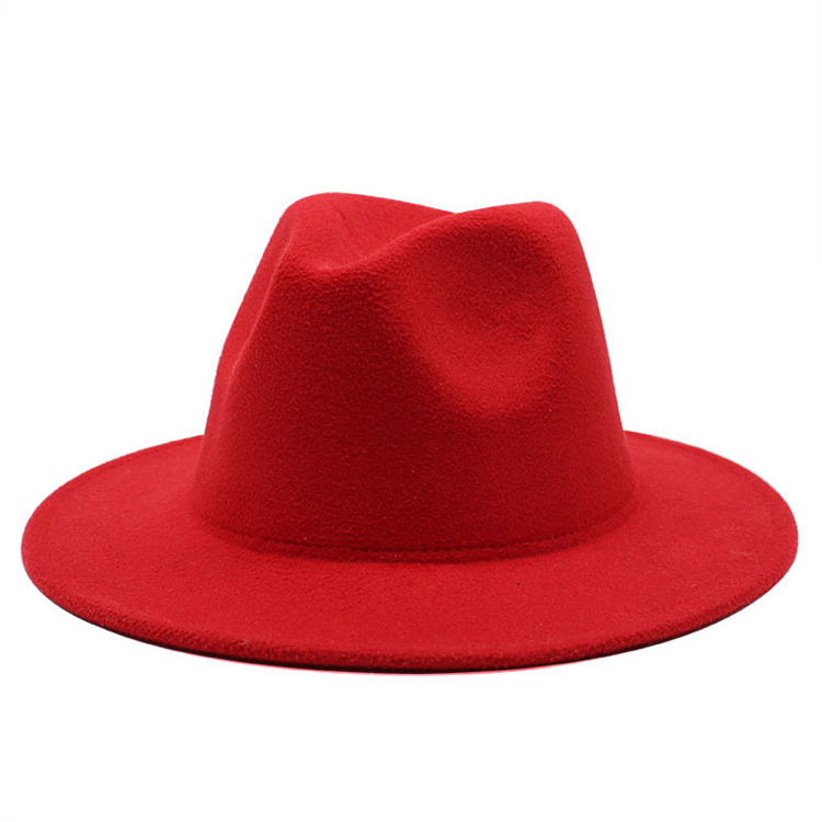 2023 Hats Women Wholesale Cowboy Hats New Designer Fashion Wool Fedora 1 Tone Men And Women Fedora Hats