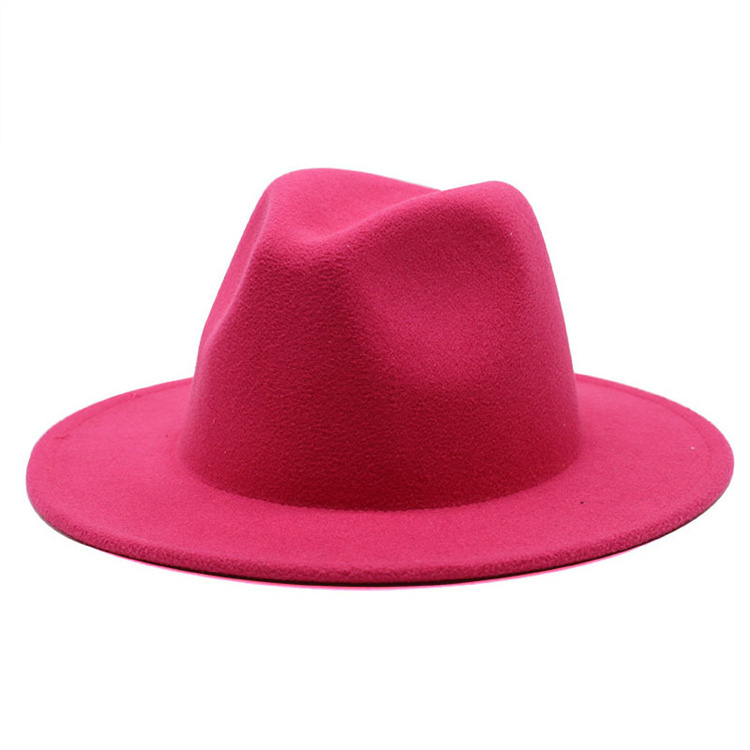 2023 Hats Women Wholesale Cowboy Hats New Designer Fashion Wool Fedora 1 Tone Men And Women Fedora Hats