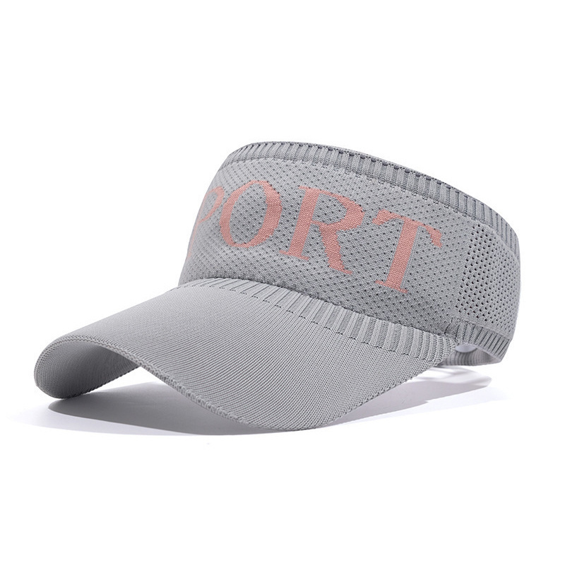 Wholesale Summer UV Sublimation Adjustable Cap for Women Men Letter Sports Visor Hat Tennis Baseball Sun Visor Hats