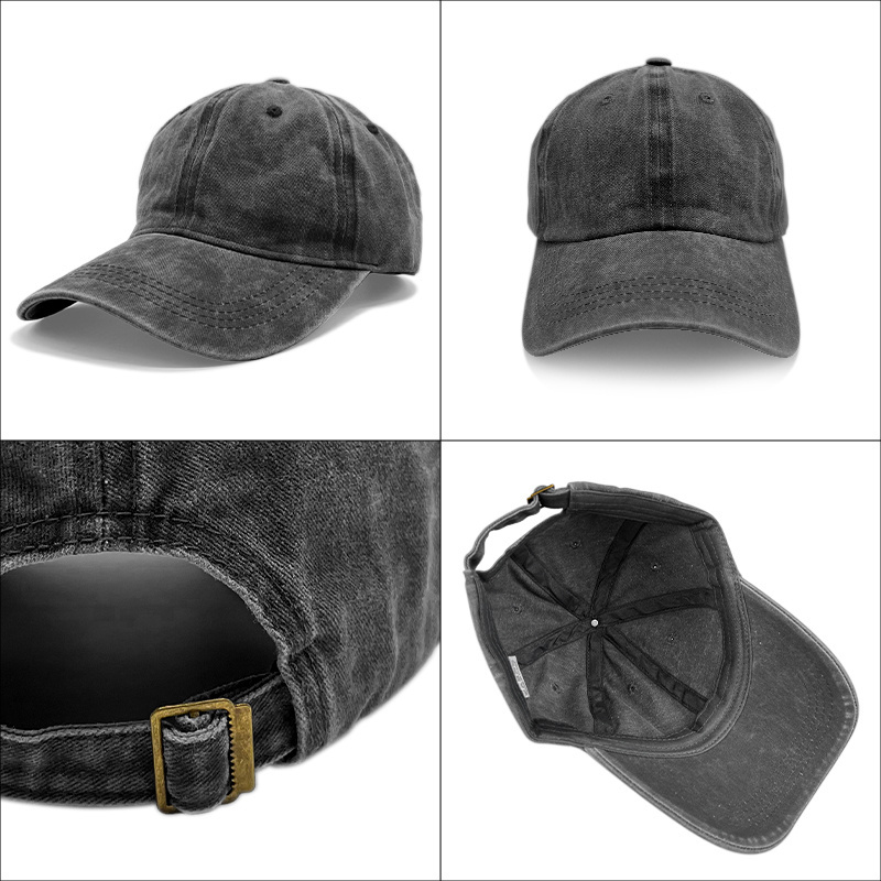 Wholesale Unisex Vintage Cotton Adjustable Trucker Dad Hat Dyed Distressed Sports Caps Blank Washed Baseball Cap