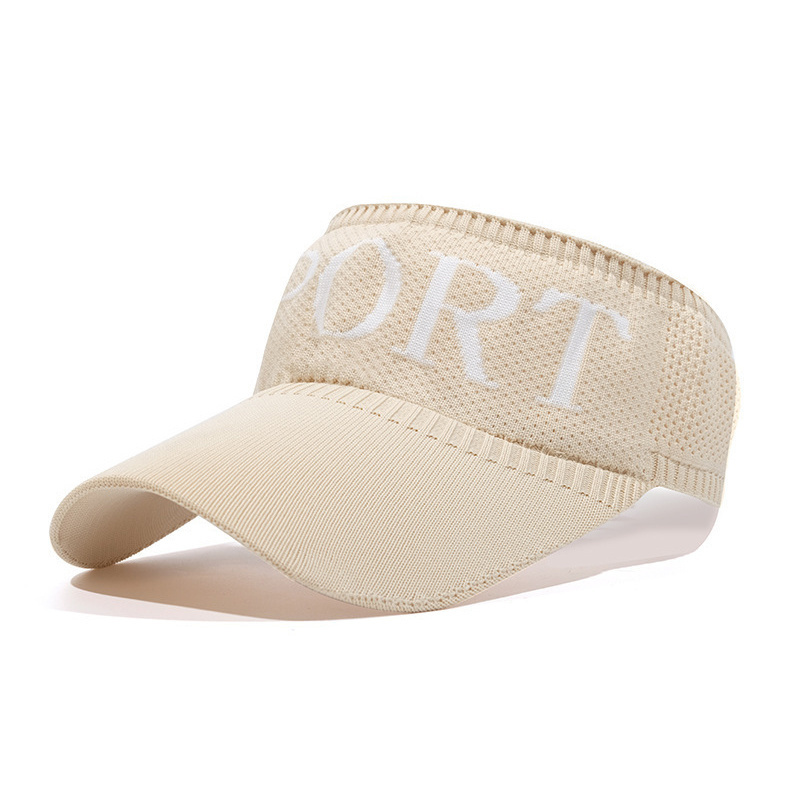 Wholesale Summer UV Sublimation Adjustable Cap for Women Men Letter Sports Visor Hat Tennis Baseball Sun Visor Hats