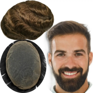 Wholesale Replacement System mens lace hairpiece 100% European Real Human Hair Men Hair System Mens Toupee Human Hair