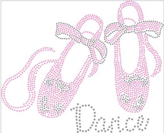 Dance with slippers Motif Hotfix Templates Strass Rhinestone Design