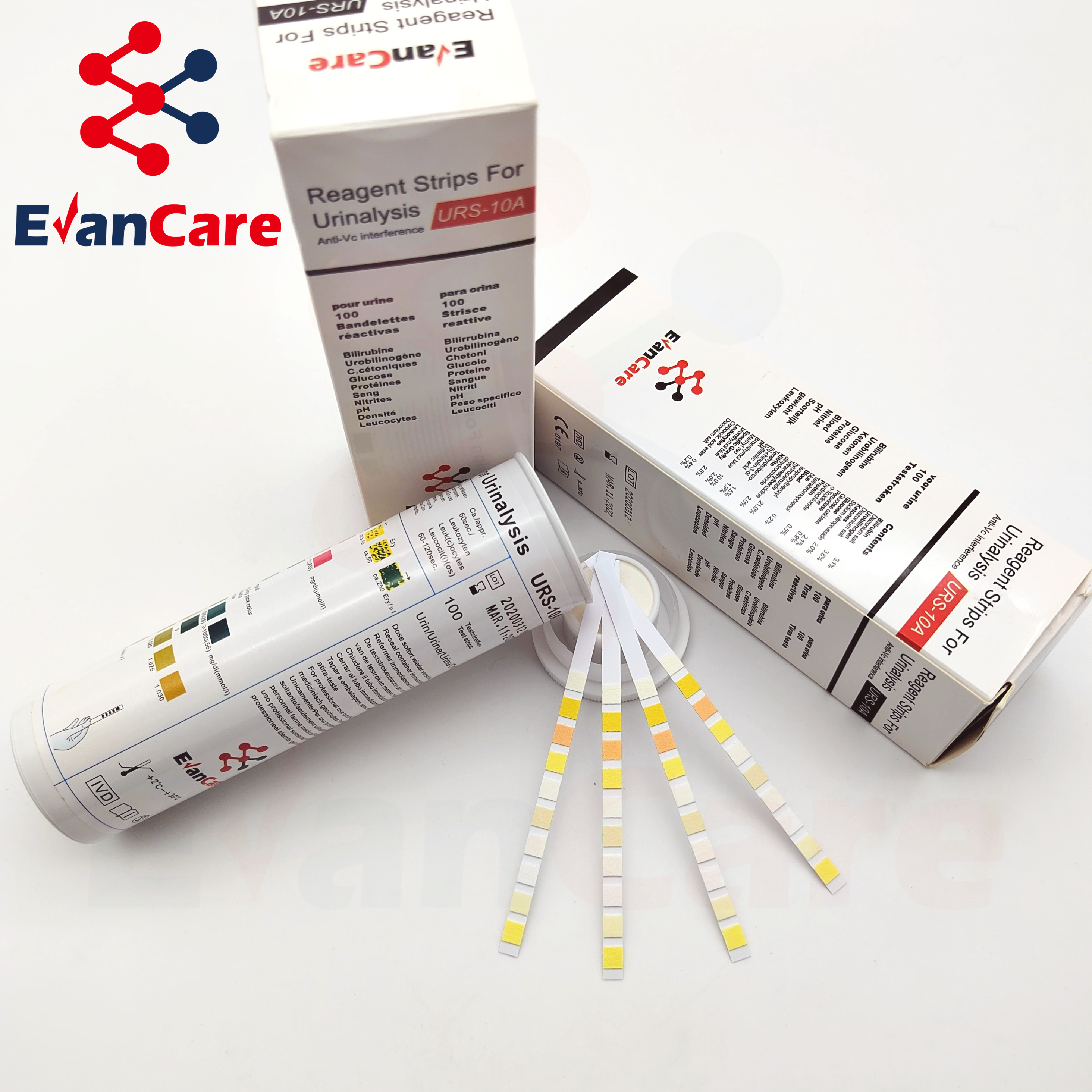 Urinalysis Reagent Urine Test Strip  Urine Test Strip URS-10T Urinalysis Reagent Strips OEM