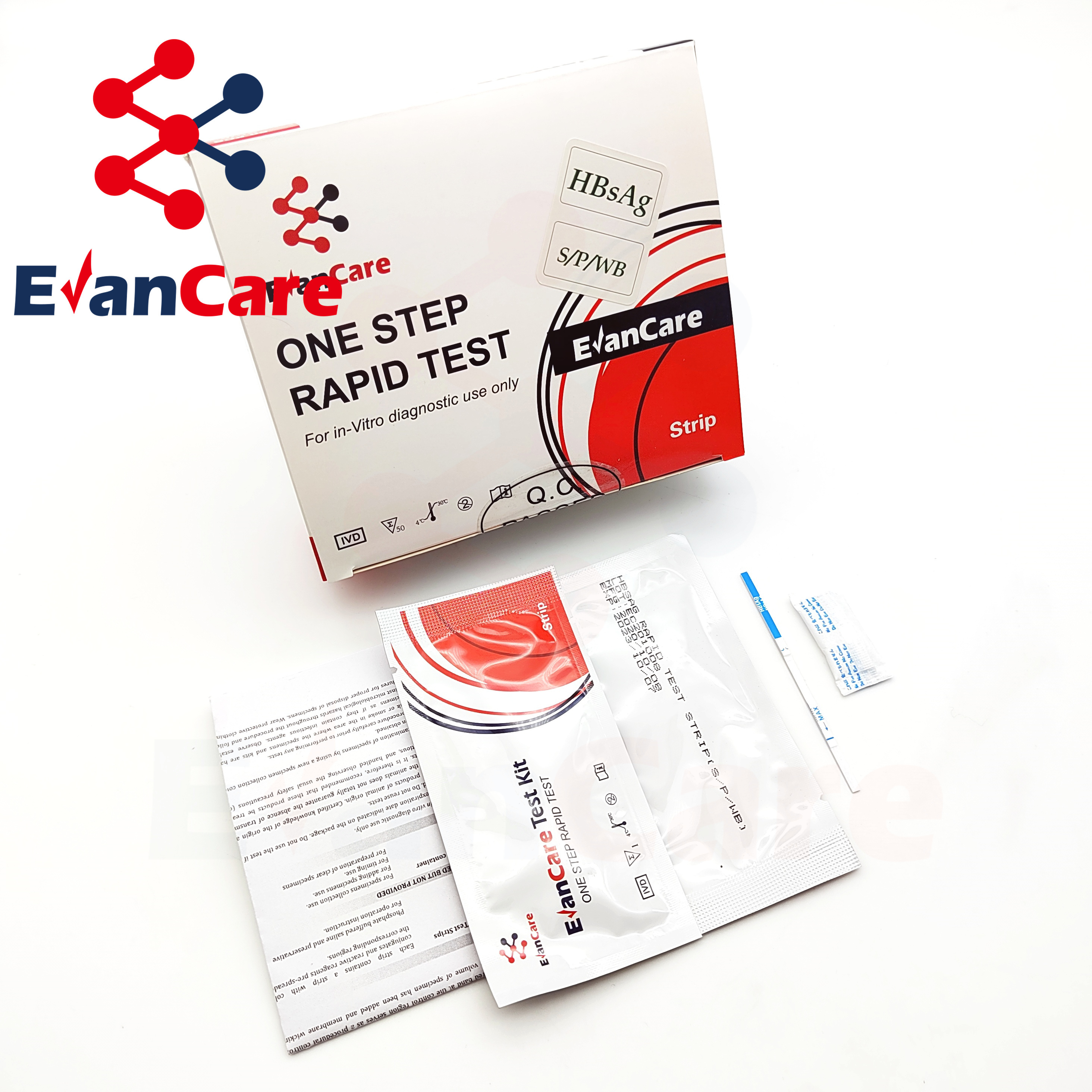 EVANCARE medical diagnostic test kits one step hbsag rapid test with great price