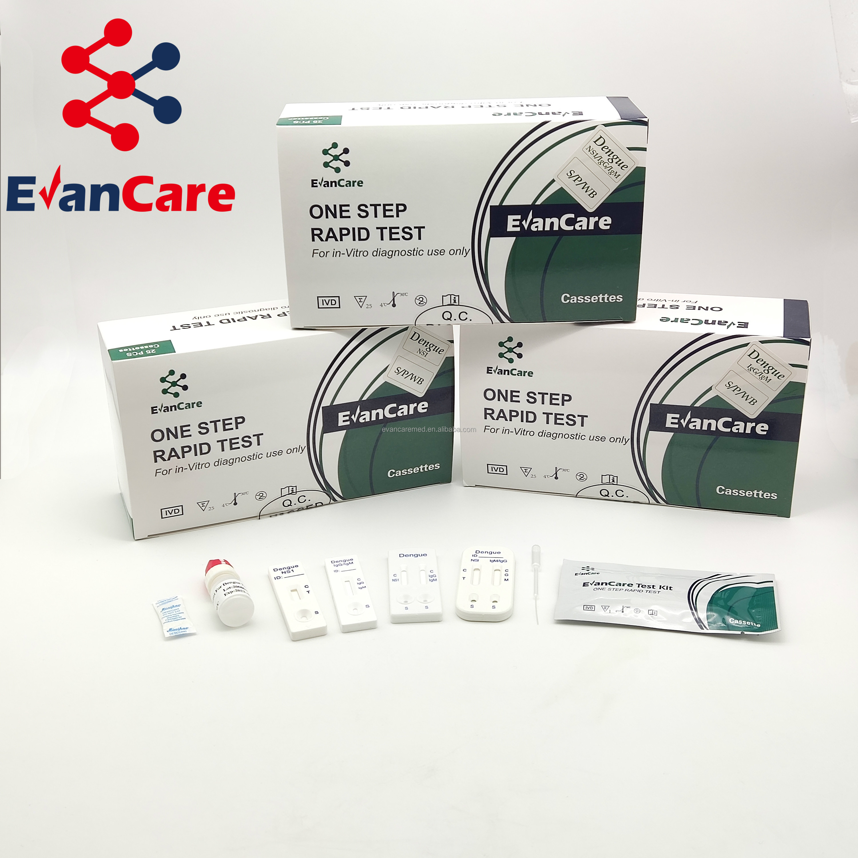 EVANCARE One Step Medical Diagnostic Rapid Test HIV/HCV/HBsAG/syphilis/Hpylori/Malaria/Dengue/Typhorid Rapid Test Kits