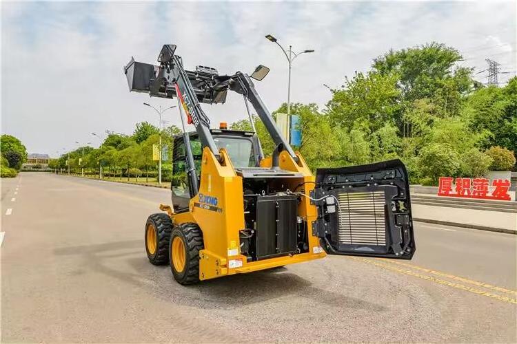 Pneumatic Tires Wheel Loader XC7-SR08 Mini Skid Steer Loader 1Ton Skid Steer Loader with 4 in 1 Bucket