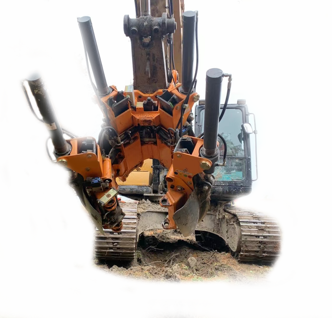 Chinese C60/C100 tree transplanting machine with 4 blade/6 blade for excavator