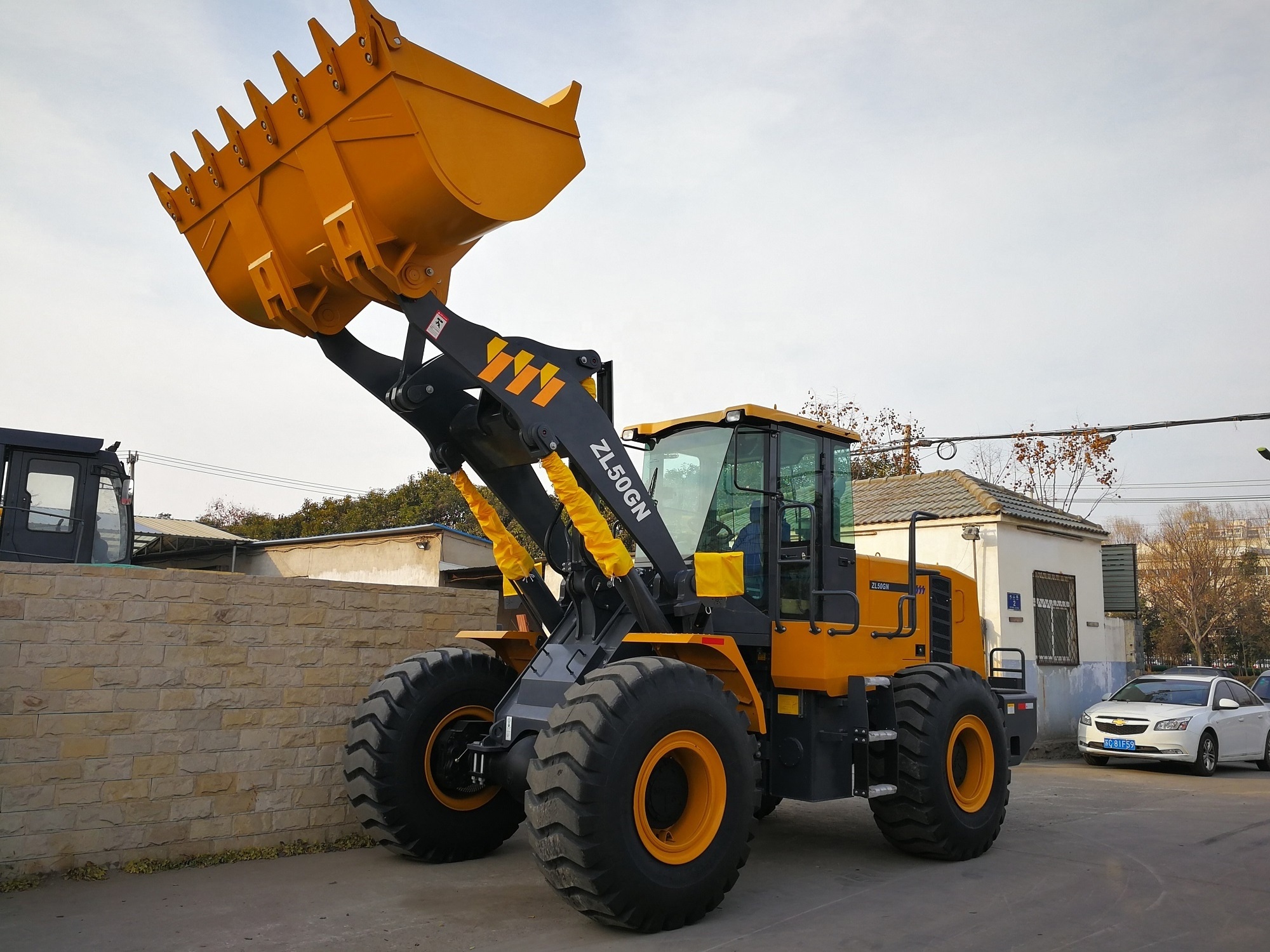 Chinese 3CBM bucket front end wheel loader mini telescopic wheel loader diesel electric wheel loader ZL50GN