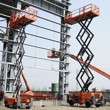 15 M Diesel Self-propelled Scissor Lift JCPT1523RTB Aerial Working Platform with Outriggers