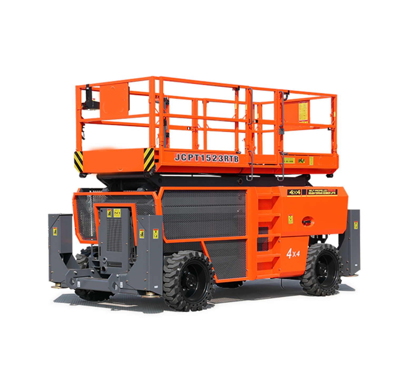 15 M Diesel Self-propelled Scissor Lift JCPT1523RTB Aerial Working Platform with Outriggers