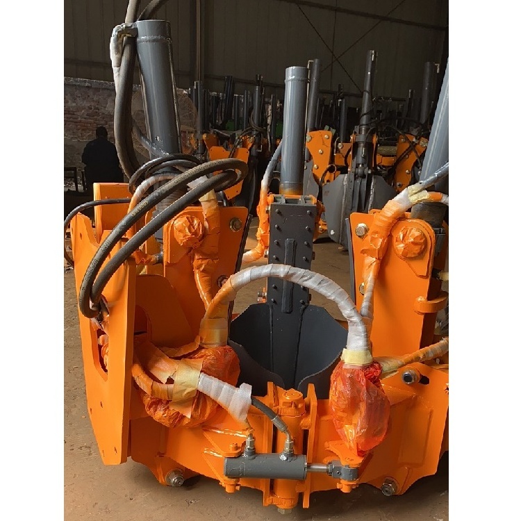 Chinese C60/C100 tree transplanting machine with 4 blade/6 blade for excavator