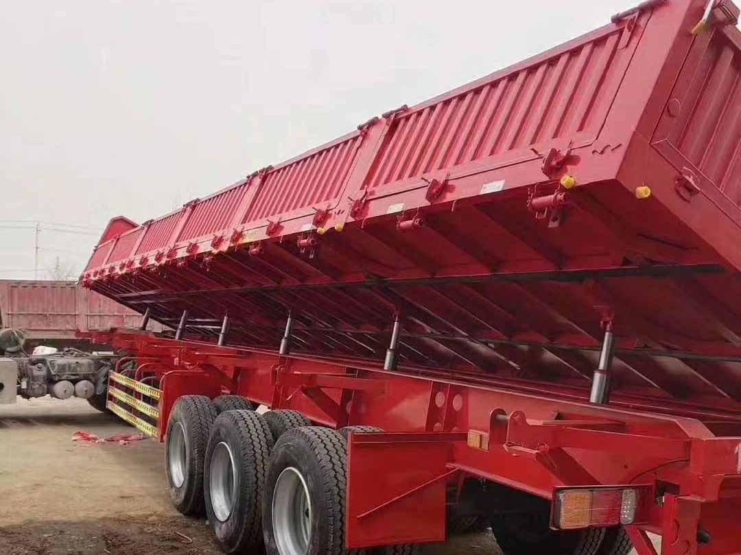 China Semi-trailers 2 3 4 Axles 20-40Ft 3 Axles 20ft 40ft Container Transportation 60-100Tons Flat Bed Flatbed Truck