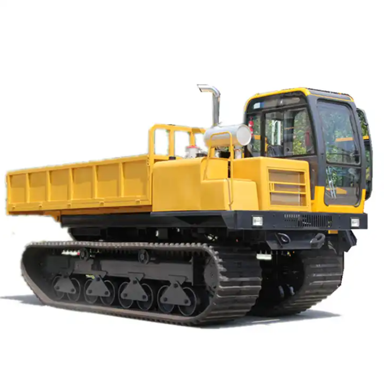 6-10 Tons Agricultural Dump Truck Mini Dump Woodland Mining Rubber Small Crawler Dumper Truck