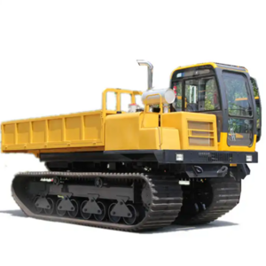 6-10 Tons Agricultural Dump Truck Mini Dump Woodland Mining Rubber Small Crawler Dumper Truck