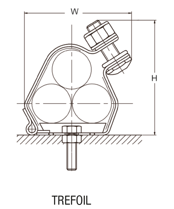 Wholesale Of New Products heavy duty single trefoil power cable cleat With hot style