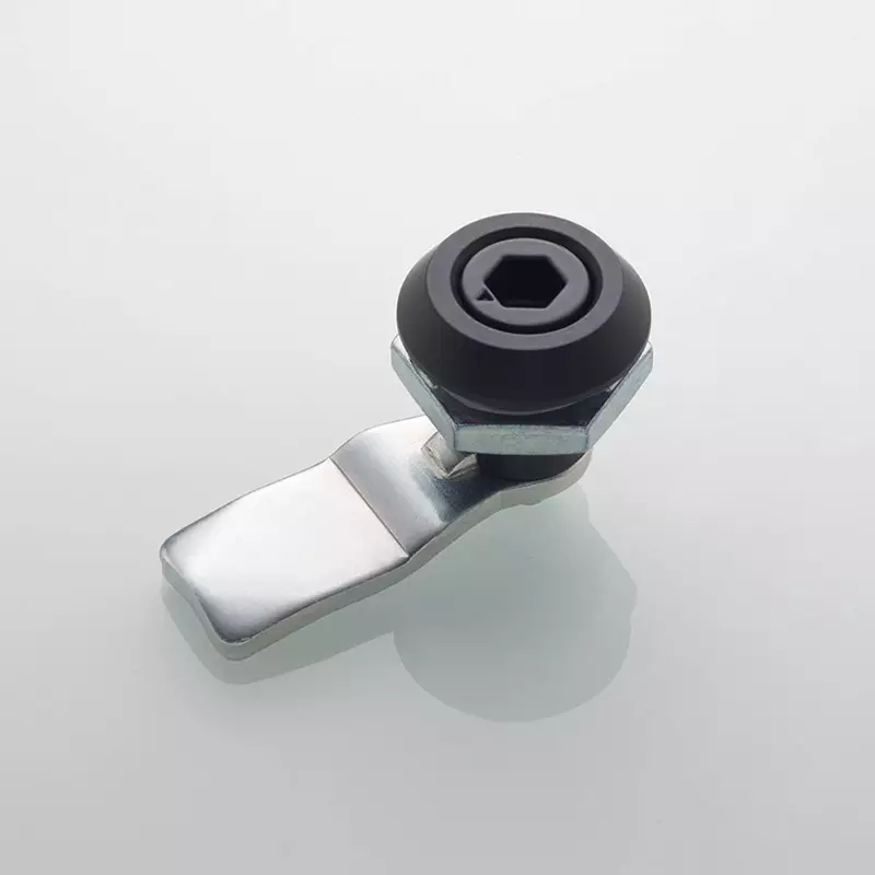 Quarter Turn Knob Cam Latch Zinc Alloy Black Powder Coated Cam Lock For Cabinet Box Freezer