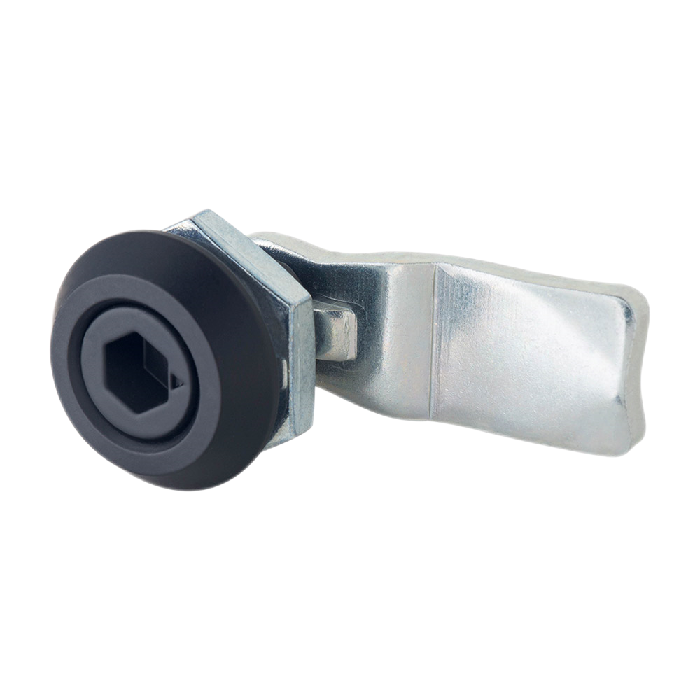 Quarter Turn Knob Cam Latch Zinc Alloy Black Powder Coated Cam Lock For Cabinet Box Freezer