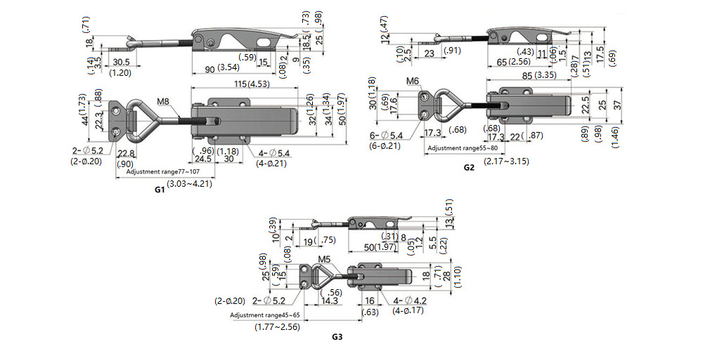 Equipment Evan Lock Toggle Latch Cabinet Hasp Buckle Lock Over Center Draw Latch