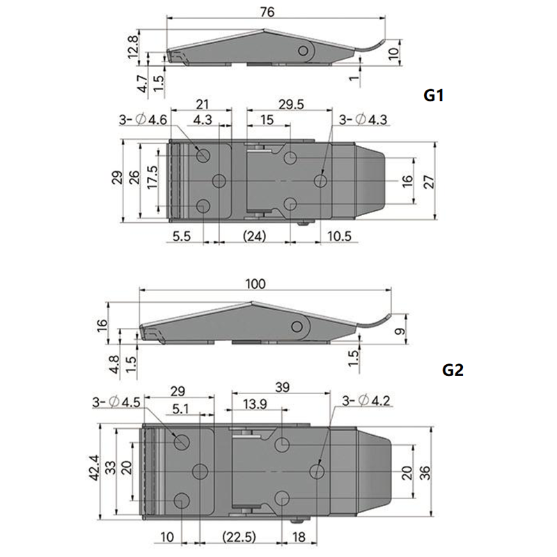 Stainless Steel Spring-Steel Hook Draw Toggle Latch Spring Loaded Draw Toggle Latch Clamp Clip Hasp Latch Catch Clasp