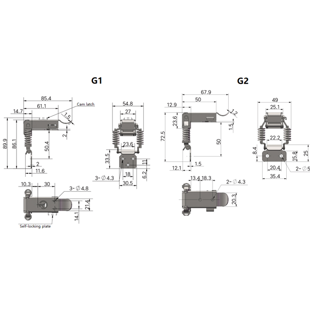 Box Lock Toolbox Toggle Latch 90 Degree Right Angle Double Spring Stainless Steel Corner Toggle Latch