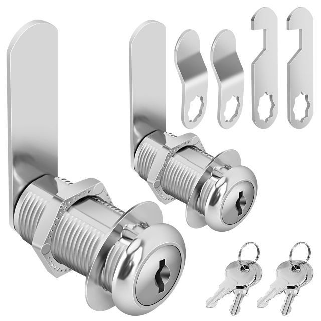 Cabinet Lock 5/8'' (Length) Cylinder Fits on 3/8'' Max Panel Thickness File Drawer Mailbox High Security Cam Lock