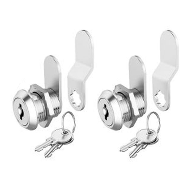 Cylinder Length Fits on 0.4'' Secure File Drawer Mailbox RV Storage Lock Set Zinc Alloy Cam Locks Cabinet Locks