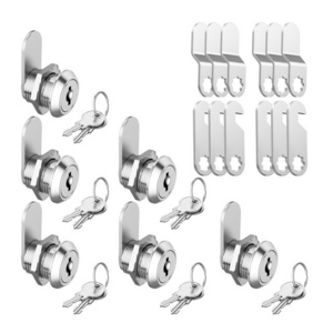 5/8 Inch Cabinet Cam Lock Set Mailbox Locks Replacement Chrome Finish Zinc Alloy Desk RV Storage Locks