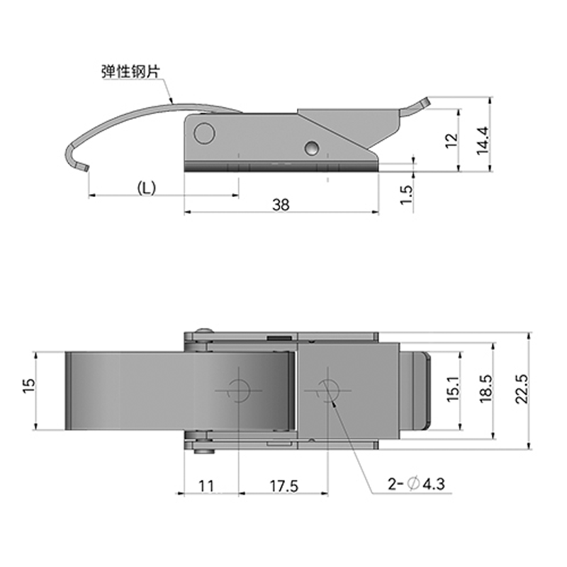 Boat Compartment Vehicle Engine Cooler Cargo Tool Box Draw Latch Stainless Steel Flexible Hood Catch Hasp Toggle Latch