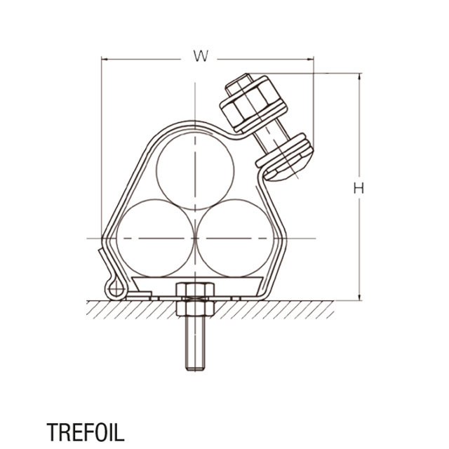 Wholesale Of New Products heavy duty single trefoil power cable cleat With hot style