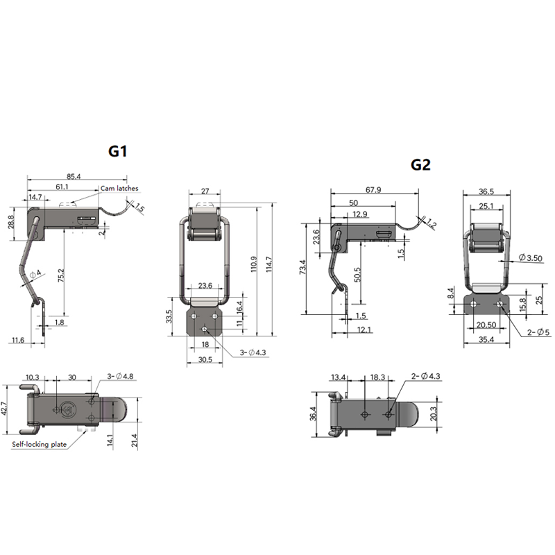 Mechanical Buckle Wood Box Rapid clip 90 Degree Right Angle Latch Box Lock Toolbox Toggle Latch Metal Toggle Hasps Catch Lock