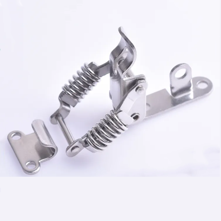 Stainless steel spring loaded latch cooler box machine case draw latch