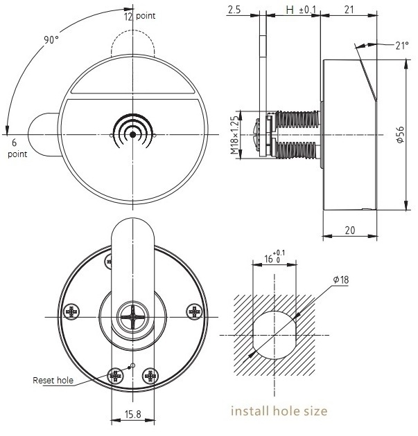 Cabinet Hidden Locks Kit Electromagnetic RFID Drawer Cabinet Lock