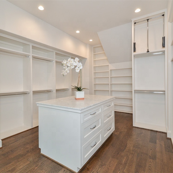 Walk In Closet With Island Bedroom Wardrobe Cabinet