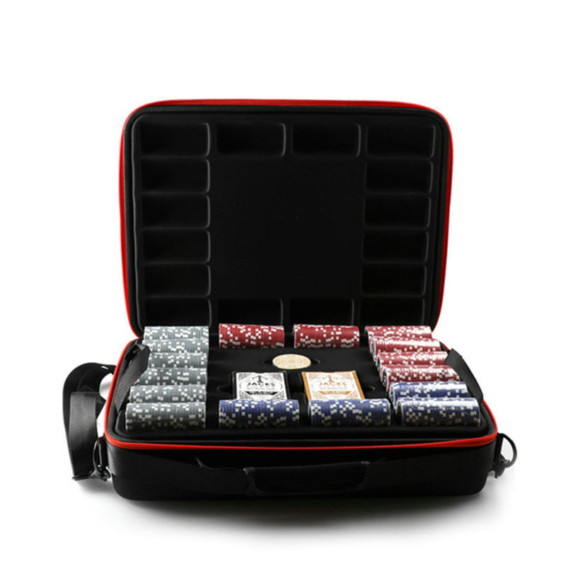 OEM Shockproof Lightweight Custom Empty EVA Poker Chip Set Carrying Poker Case For Packaging Storage Box