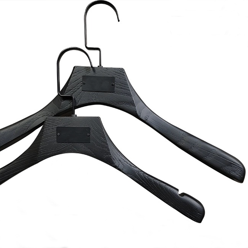 Fraxinus Mandshurica Customized Brand Jacket Hangers Dress Hanger For Fashion Store