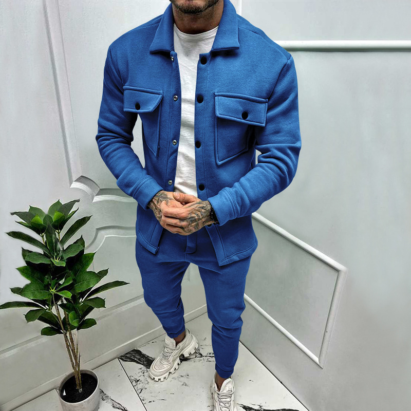 Custom Fashion Jacket Suits Cargo Pants Set Tracksuits Overalls Sweat Suits Long Sleeve Jacket and Pants Set men 2 piece set