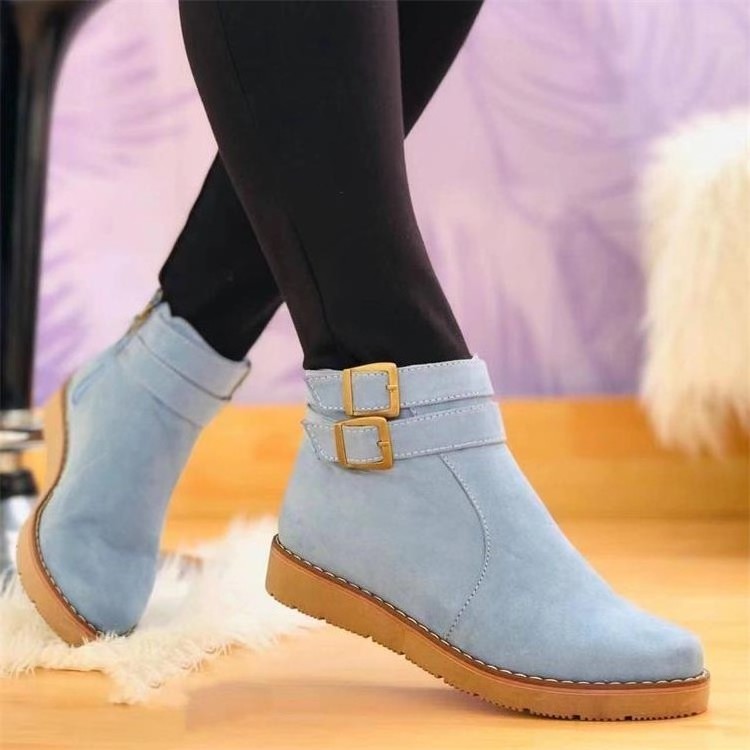 New Snow Boots Half Booties Suede Waterproof Winter Boots for Women Midi Women Girls Boots Shoes Fs Winter Ladies Shoes TOE BOX