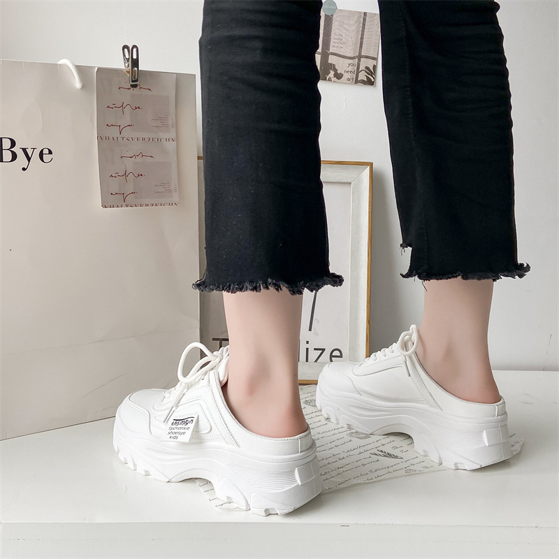 New Baotou half slipper lady Korean version of sports casual shoes ins tide a step off the lazy wholesale